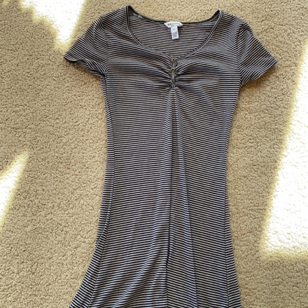 Black and White Striped Dress